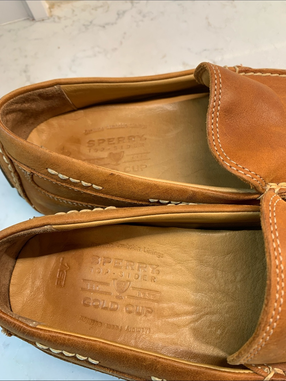 Sperry Gold Cup Driving Leather Slip-On Loafers Shoes Size 9 - Picture 2 of 8